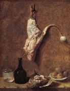 Jean Baptiste Oudry Still Life with Calf's Leg Spain oil painting artist